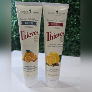 Young Living Thieves Whitening and AromaBright Toothpaste Duo